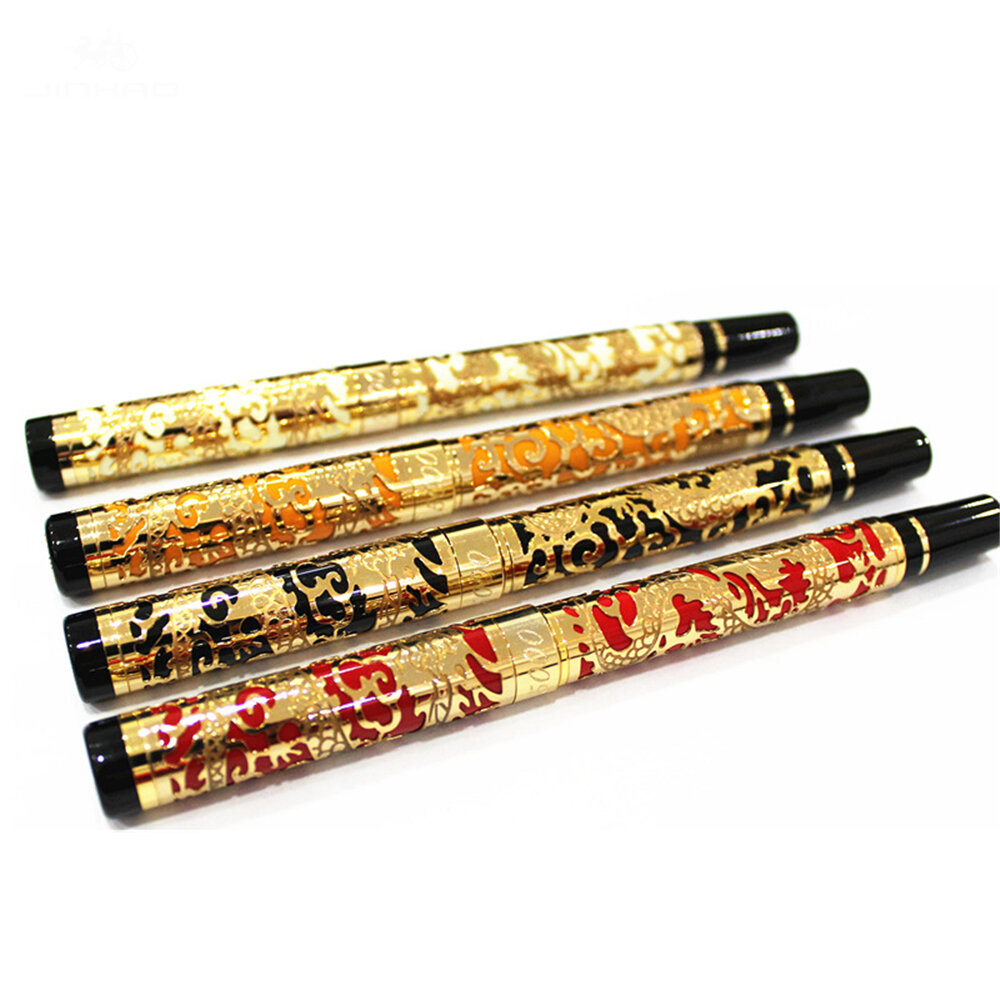 Jinhao 5000 Millennium Дракон Ручка перо 0,5 мм Ручка фонтан Ручка роскошное металлическое золотое перо для офисного пис