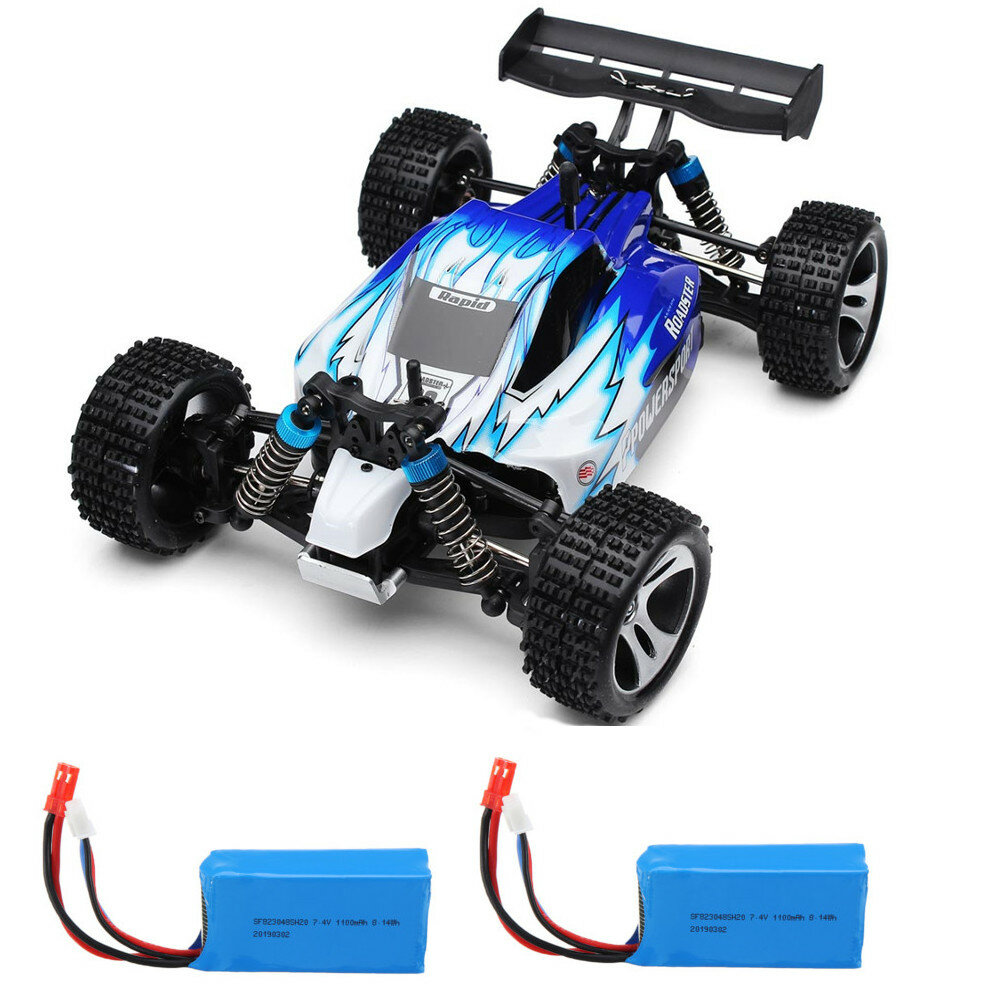 Wltoys A959 Rc Car with 2 Batteries Version 1/18 2.4G 4WD 50km/h...