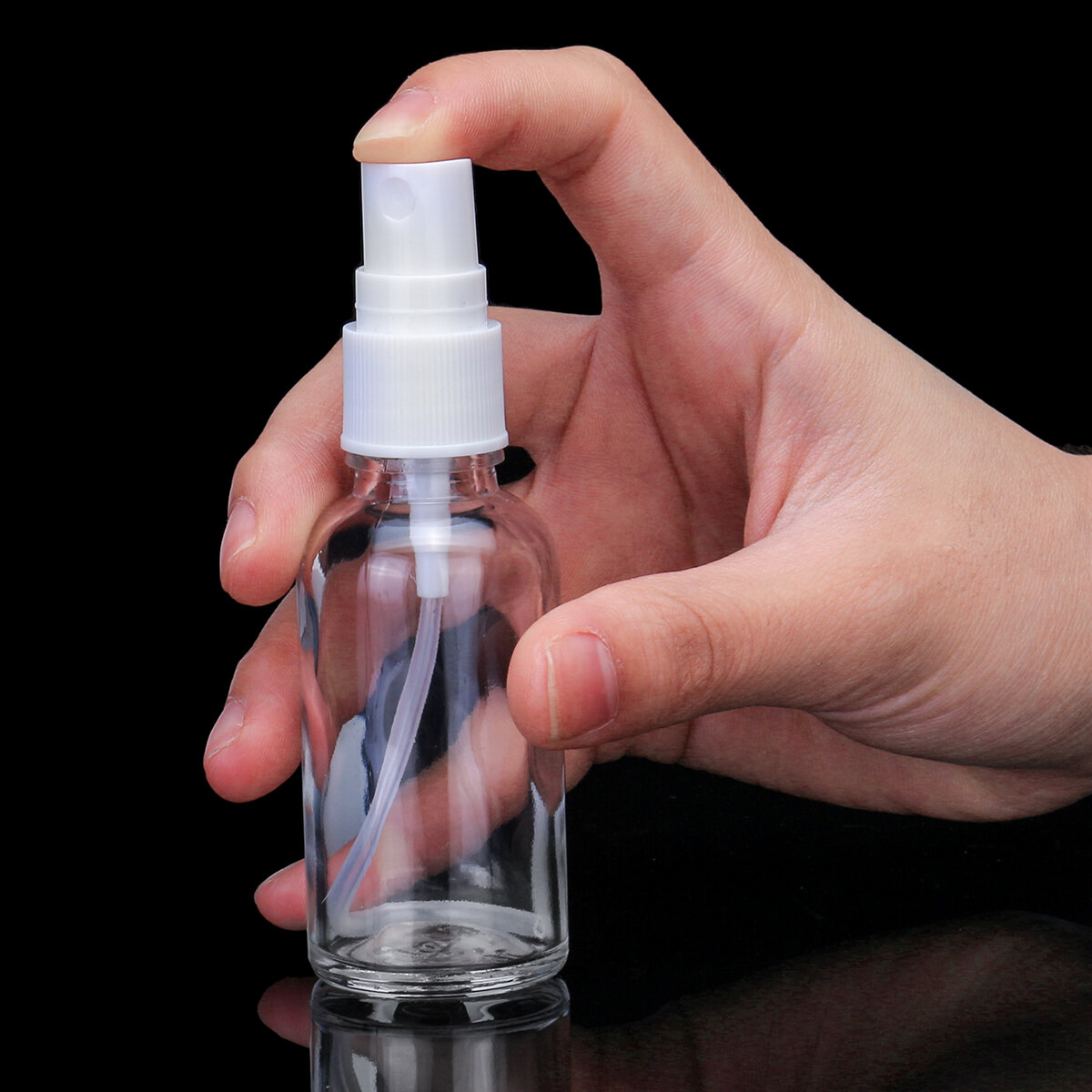 30ml / 50ml / 100ml Clear Glass Bottle Sprayer Essential Oils Container Spraying Bottle