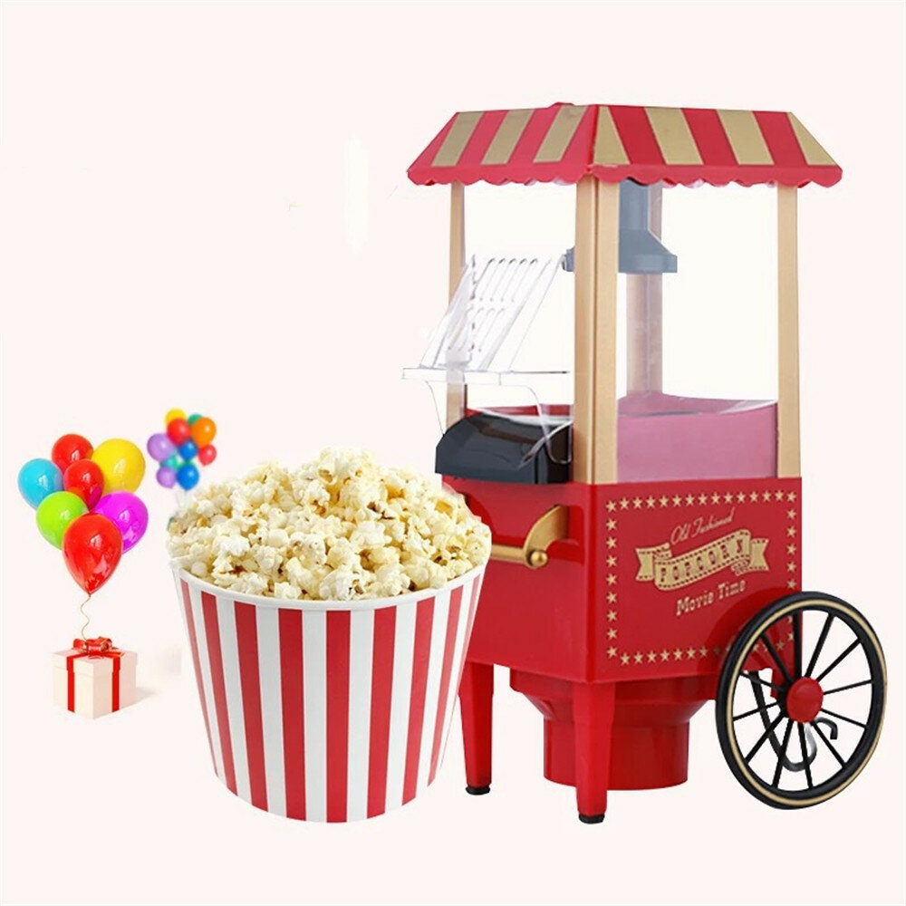 

GPM-820 Popcorn Maker 1200W 0.27L Mini Popcorn Machine Popcorn Car Design Oil Free Easy Operation with Corn Kernels Spoo