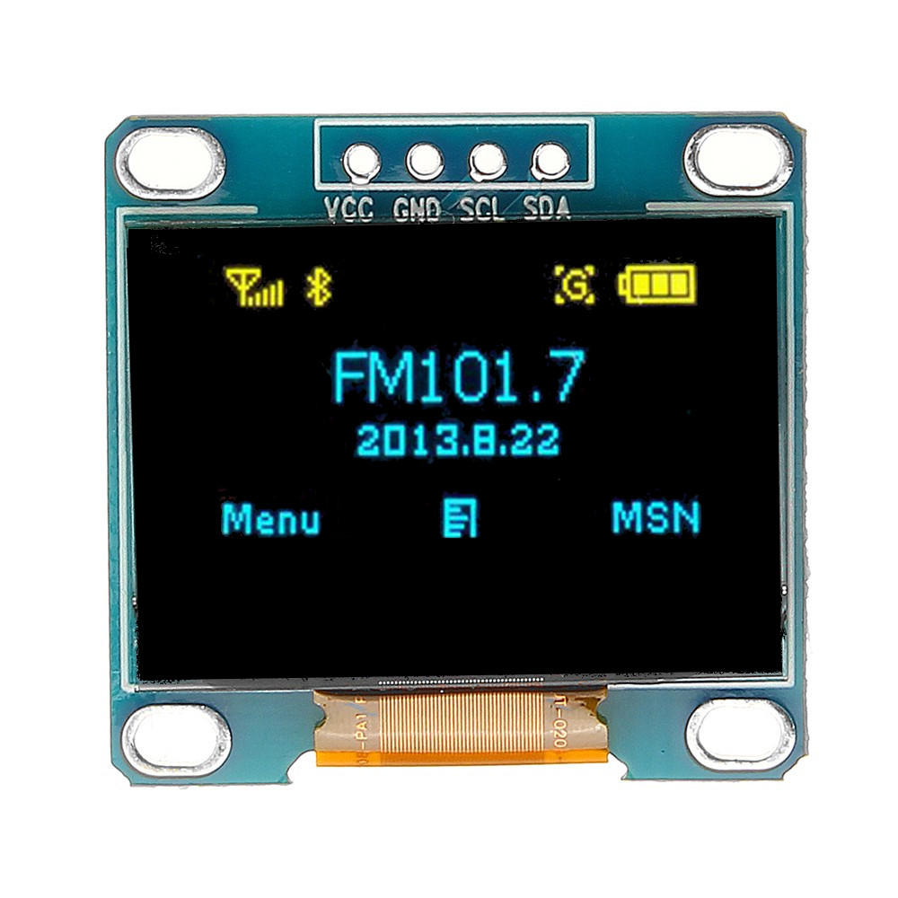 3Pcs 0.96 Inch Blue Yellow IIC I2C OLED Display Module