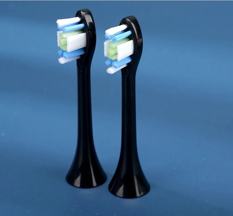 

2 шт. Сменные черные насадки для зубных щеток для автоматической электрической звуковой зубной щетки для глубокой очистк