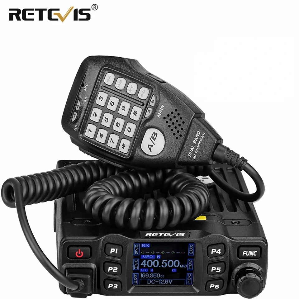 RETEVIS RT95 Car Two Way Radio Station 200CH 25W High Power VHF UHF Mobile Radio Car Radio CHIRP Ham Mobile Radio Transceiver