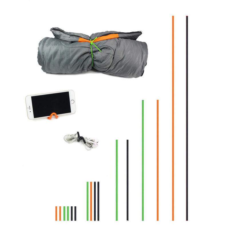 IPRee® 16 Adet / takım Silikon Çadır Rope Elastik Bağlama Kayışı Kravat Kablosu Kampçılık Piknik