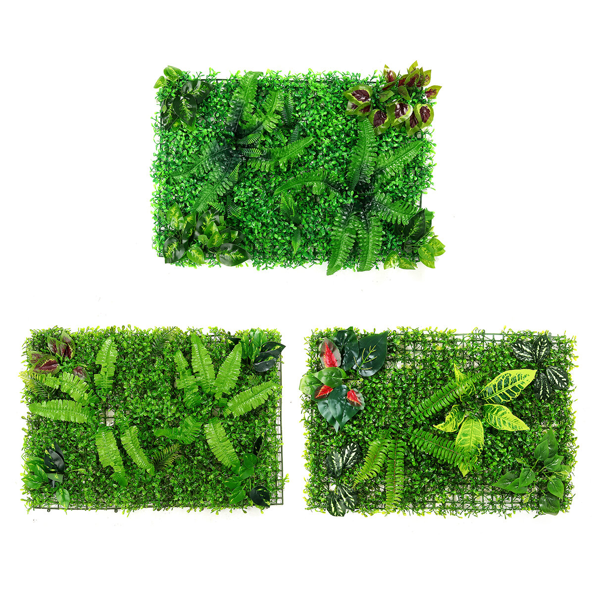 Kunstmatige groen Heggen Wandpanelen Plastic Faux struiken Omheining Mat Groen Muur Achtergrond Deco
