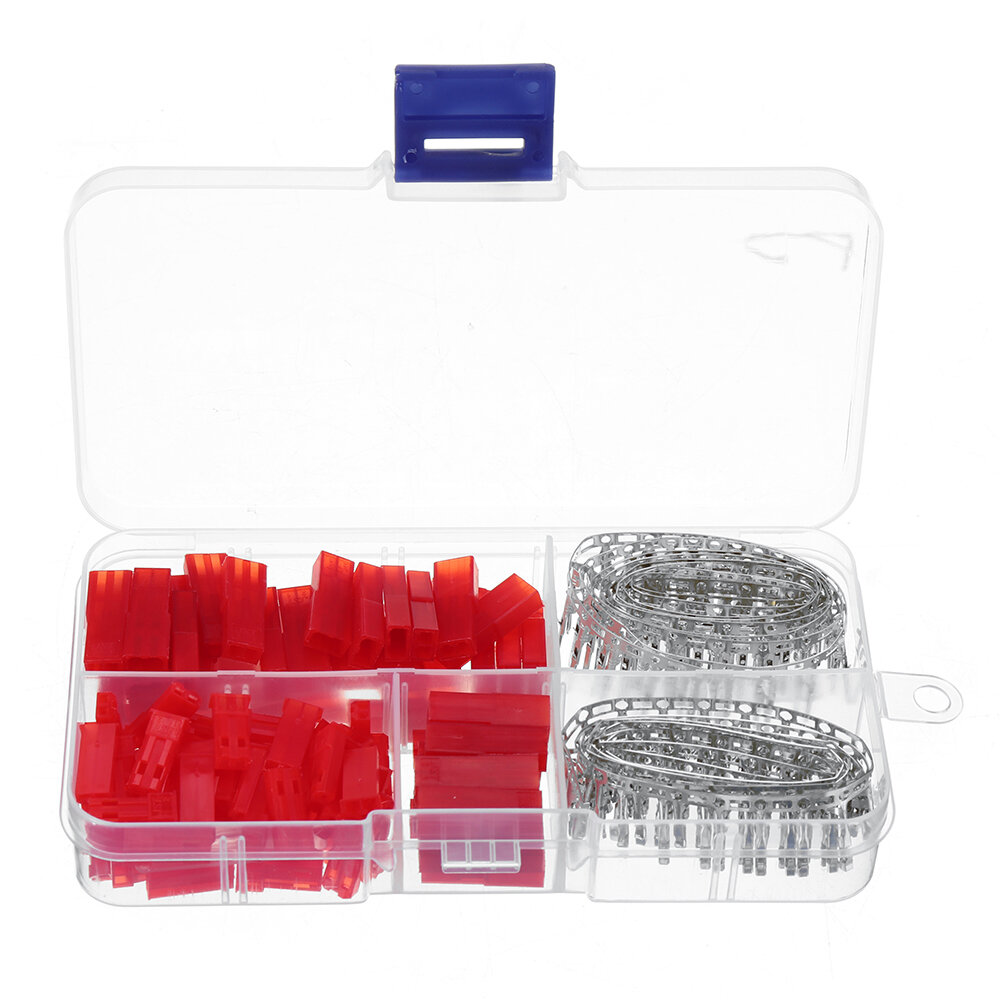 300Pcs/420Pcs JST SYP 2-Pin Female & Male Red Plug Housing Crimp Terminal Connector Kit for RC Lipo Battery