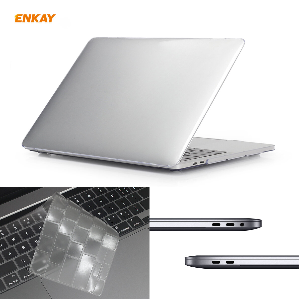 

Enkay 3-In-1 Ultra-Thin TPU Keyboard Protective Film + Full Body Matte Case Cover + Dustproof Plug for MacBook Pro 13 in