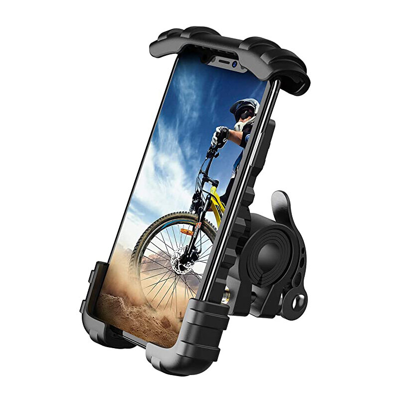 

4.7-7inch Adjustable Bike Phone Holder Shock Absorption GPS Phone Clip Stand Handlebar Stretch Mount Bracket Cycling Bic