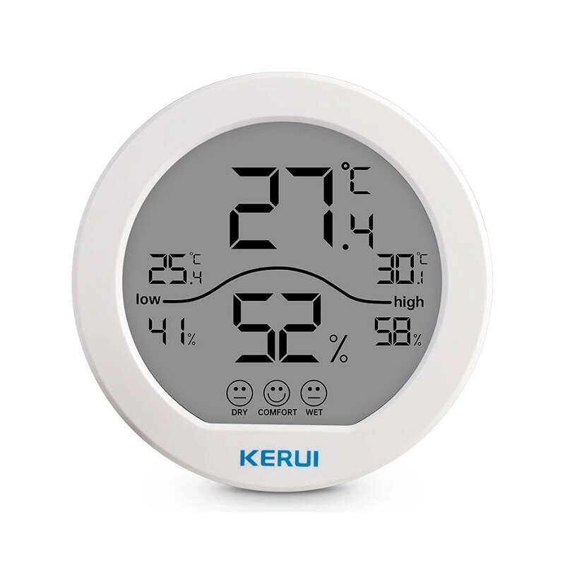 KERUI LCD Groot scherm Elektronische Digitale Temperatuur-vochtigheidsmeter Thermometer Hygrometer I