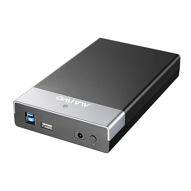 

MAIWO K3568D HDD Enclosure 2.5/3.5inch SSD Case USB3.0 to SATA3.0 5Gbps External Case with USB2.0 Expansion Mobile Porta