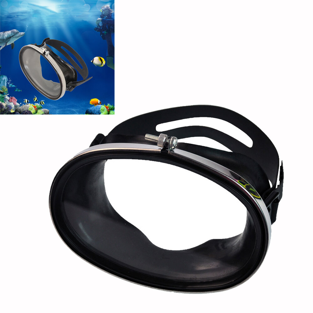 4MM Thickness Tempered Glass Lens Diving Goggles Made of PC & Liquid Silicone Comes With a Camera Mount Swimming Goggles