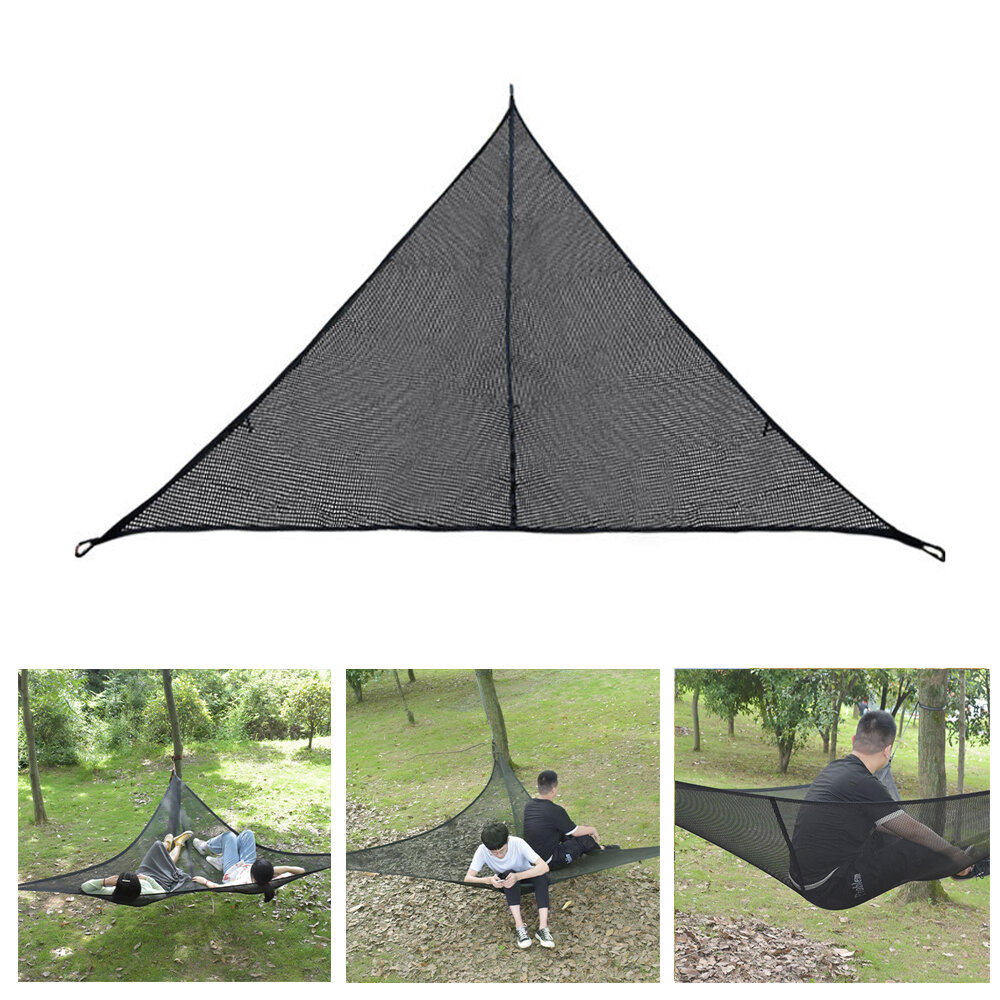 IPRee® Rede triangular para adultos, cama multifuncional para crianças para camping, jardim e pátio com carga máxima de 100 kg