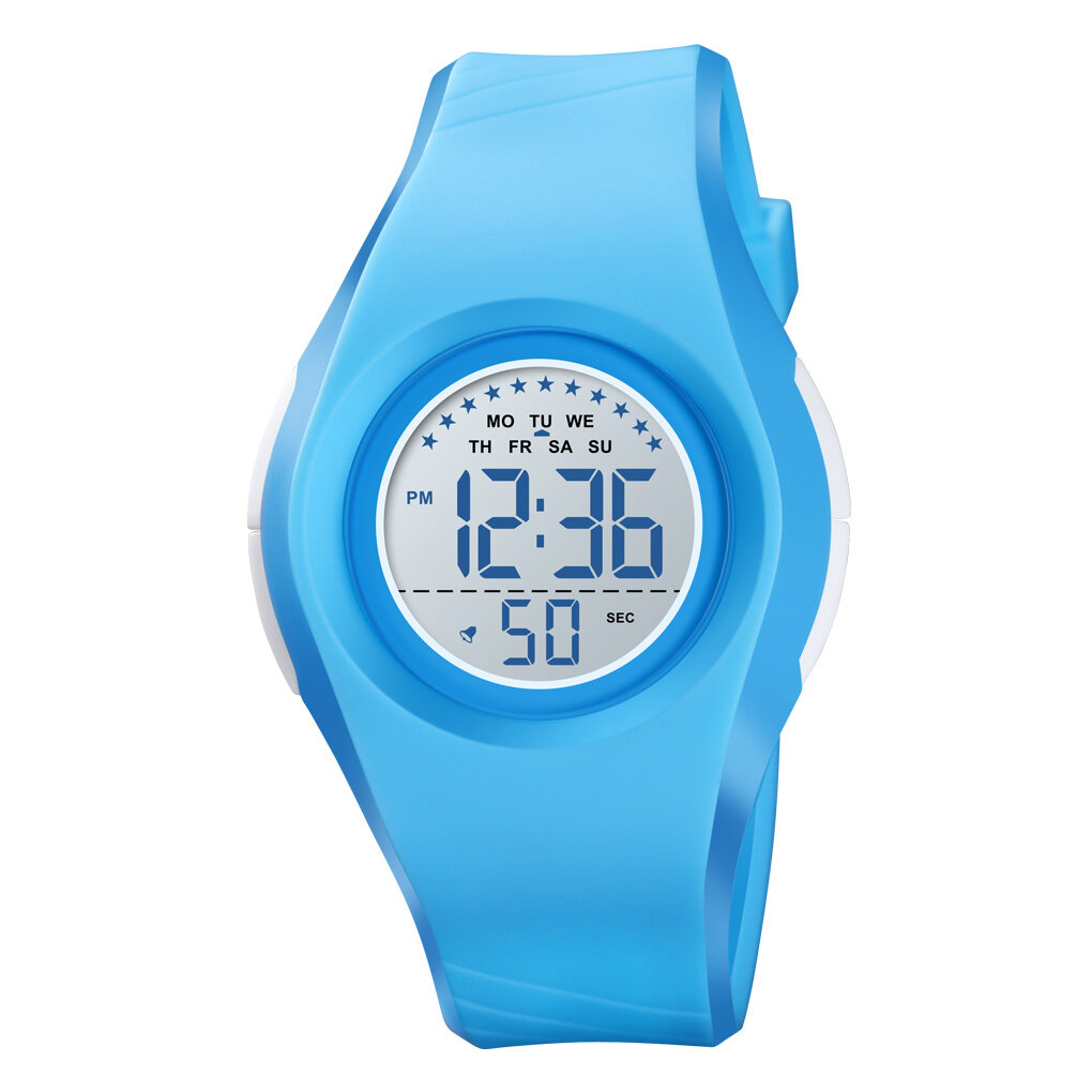 SKMEI 1556子供の腕時計のデジタル腕時計LEDデジタルのスポーツの腕時計のプラスチック子供の警報腕時計 от Banggood WW