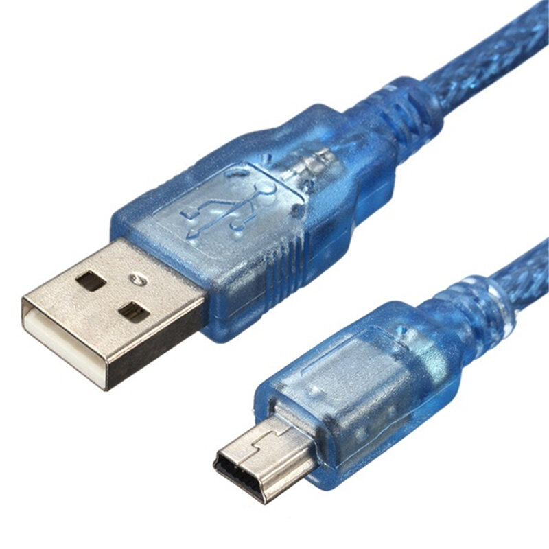 3pcs Blue Male USB 2.0A To Mini Male USB B Power Data Cable for Nano V3.0 ATMEGA328P Module Board