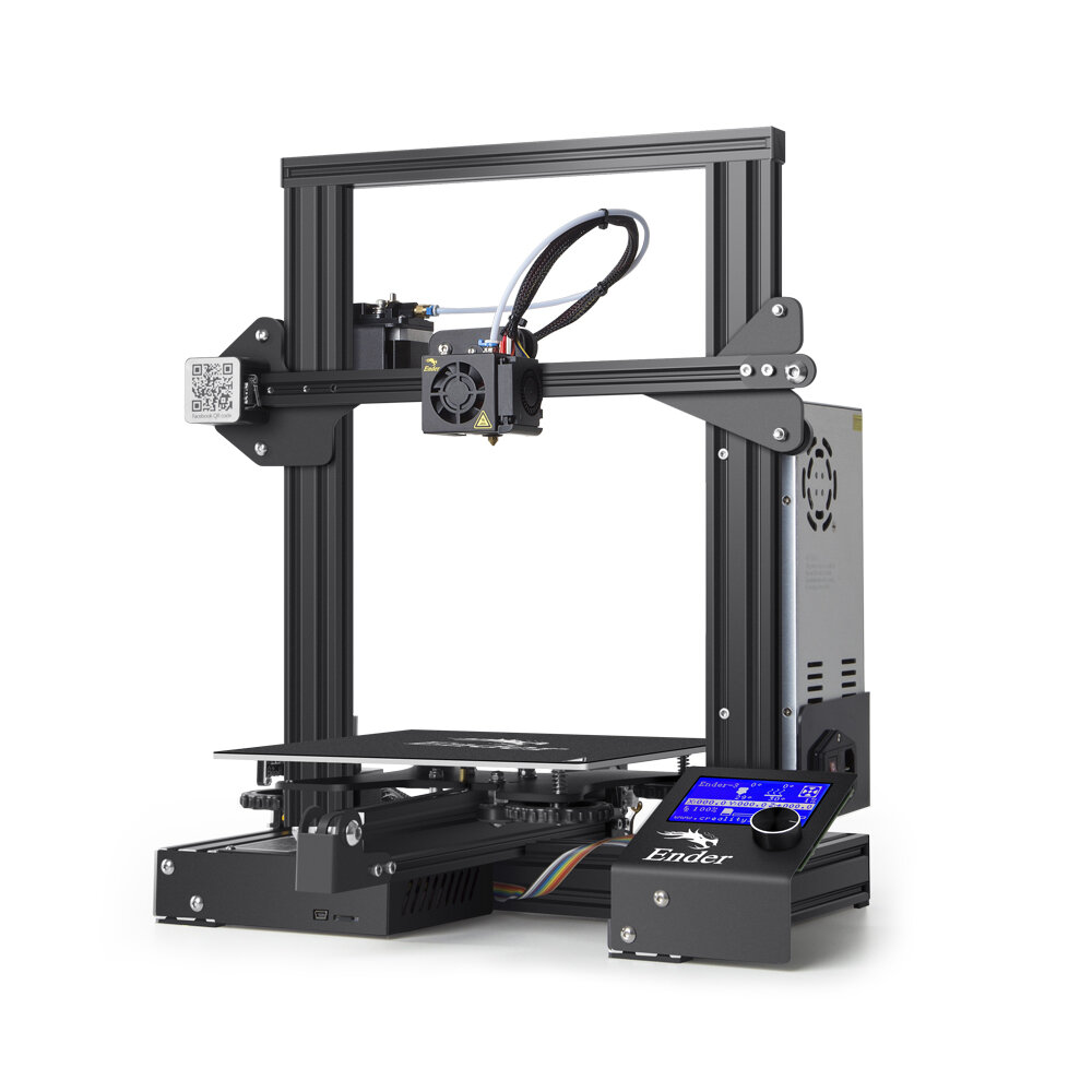 Creality 3D® Ender-3 DIY 3D Printer Kit 220x220x250mm Printing Size With Power Resume Function/V-Slot with POM Wheel/1.75mm 0.4mm Nozzle COD
