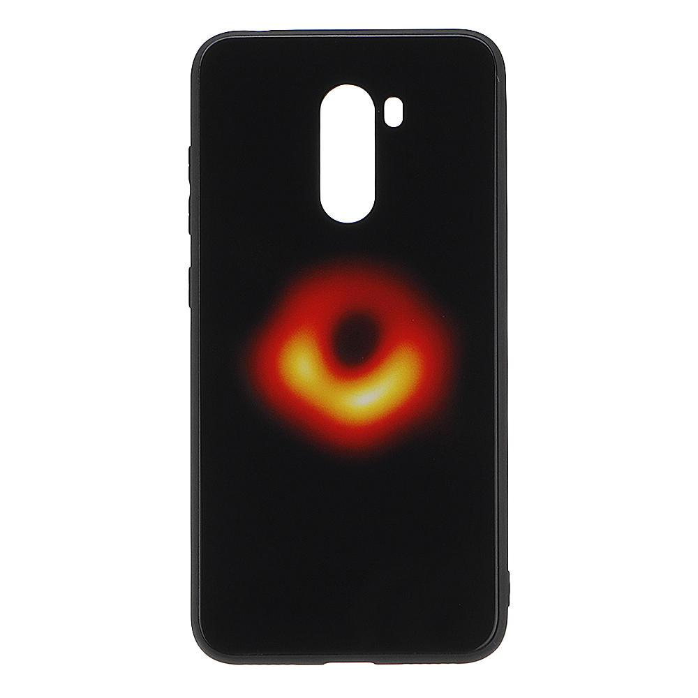 Bakeey zwarte gaten Collapsar gehard glas en zachte TPU beschermhoes voor Xiaomi Pocophone F1 niet-o
