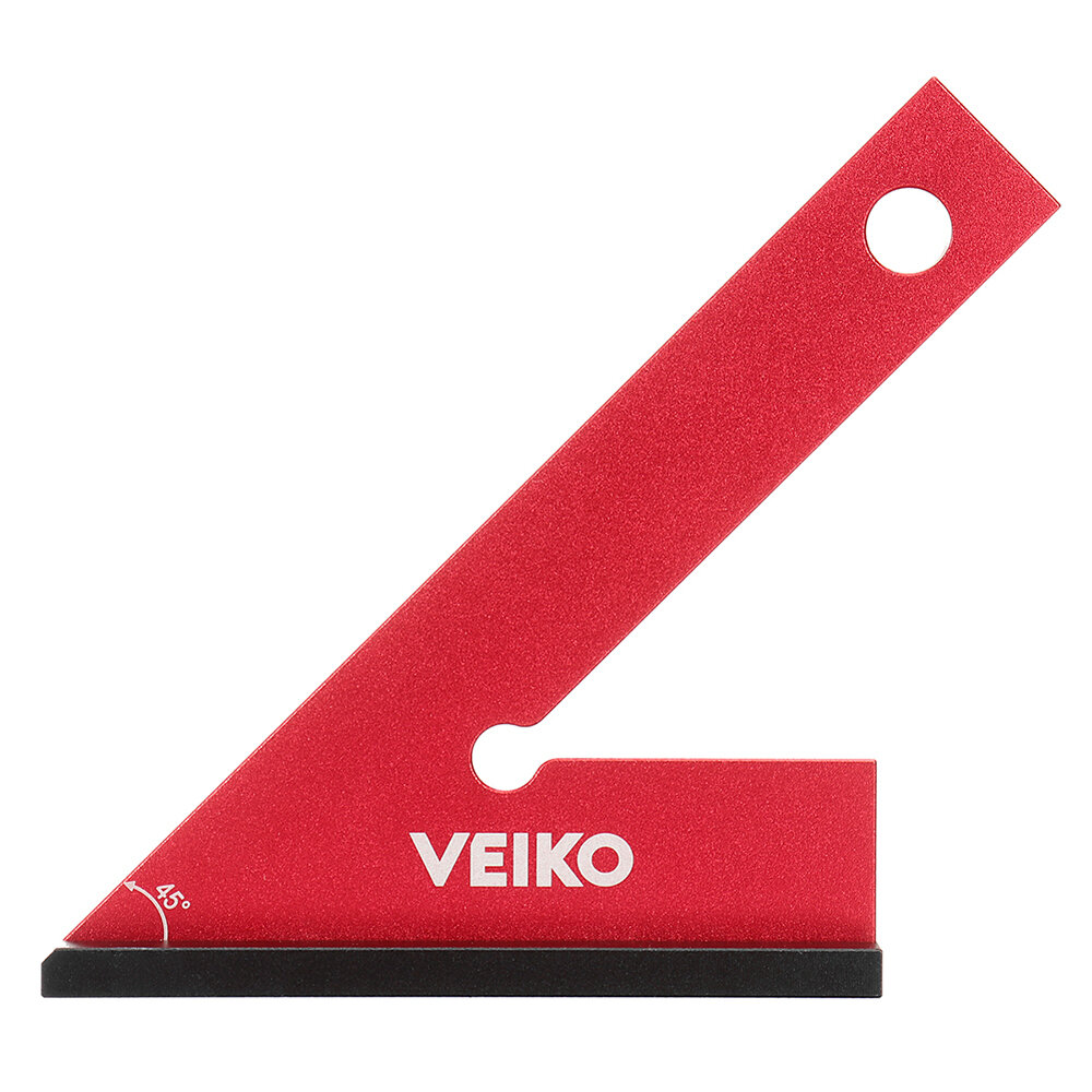 VEIKO Aluminum Alloy 45 Degree Right Angle Ruler Miter Angle Corner Ruler Woodworking Measuring Tools