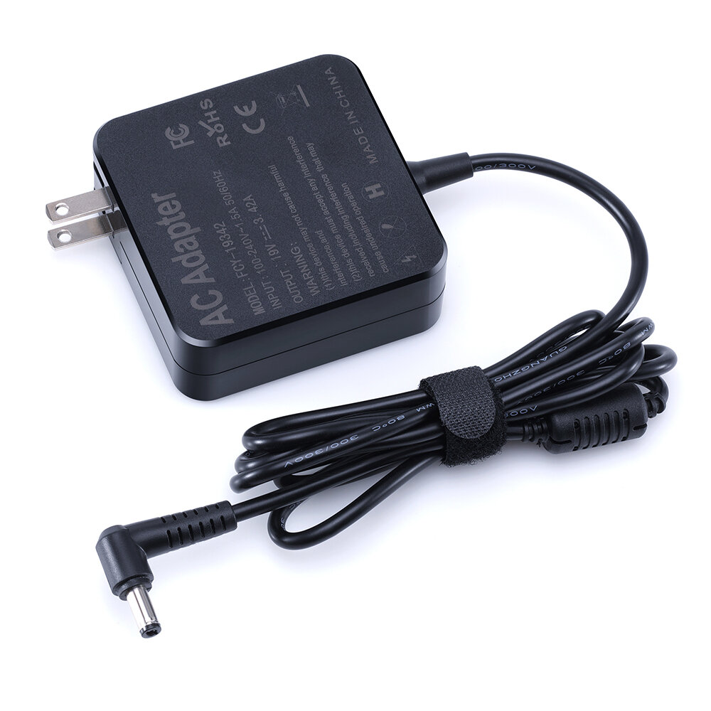 Fothwin Laptop AC Power Adapter Laptop Charger 19V 3.42A 65W US Plug 5.5*2.5mm Notebook Charger For 