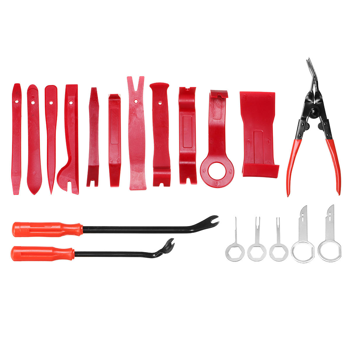 

19Pcs Car Door Trim Clip Pliers Remover Puller Repair Tools Kit