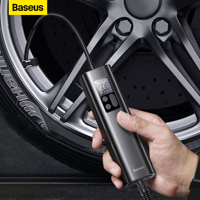 

Baseus Car Inflator Portable Air Compressor Pump Car Tyre Inflator Digital Display Compressors for Electric Motorcycle B