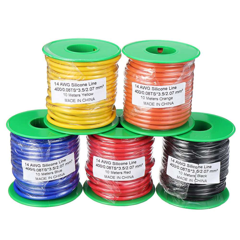 10m 14AWG Wire Soft Silicone Cable Wire High Temperature Tinned Copper