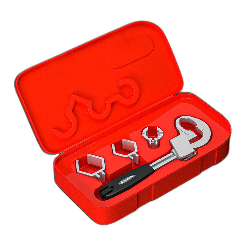 1 Set Bathroom Wrench With Short Handle And Large Opening Special Tools Multi Function Flume Looper Movable Water Pipe