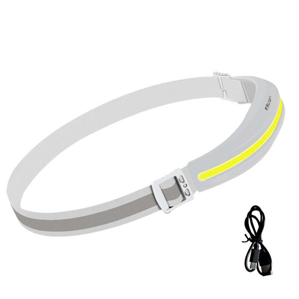 COB 4 Modes Floodlight Headlamp USB Charging Lightweight IPX5 Waterproof High Power Headlight With Reflective Strip Port