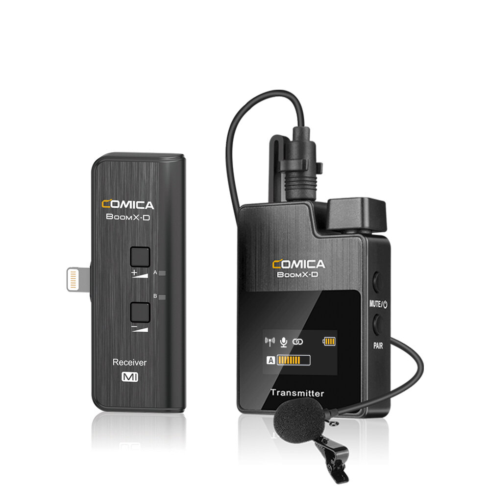 

COMICA BoomX-D MI1 2.4G Digital Wireless 1T1R Lavalier Микрофон для порта Lightning для iPhone Мобильные Телефоны