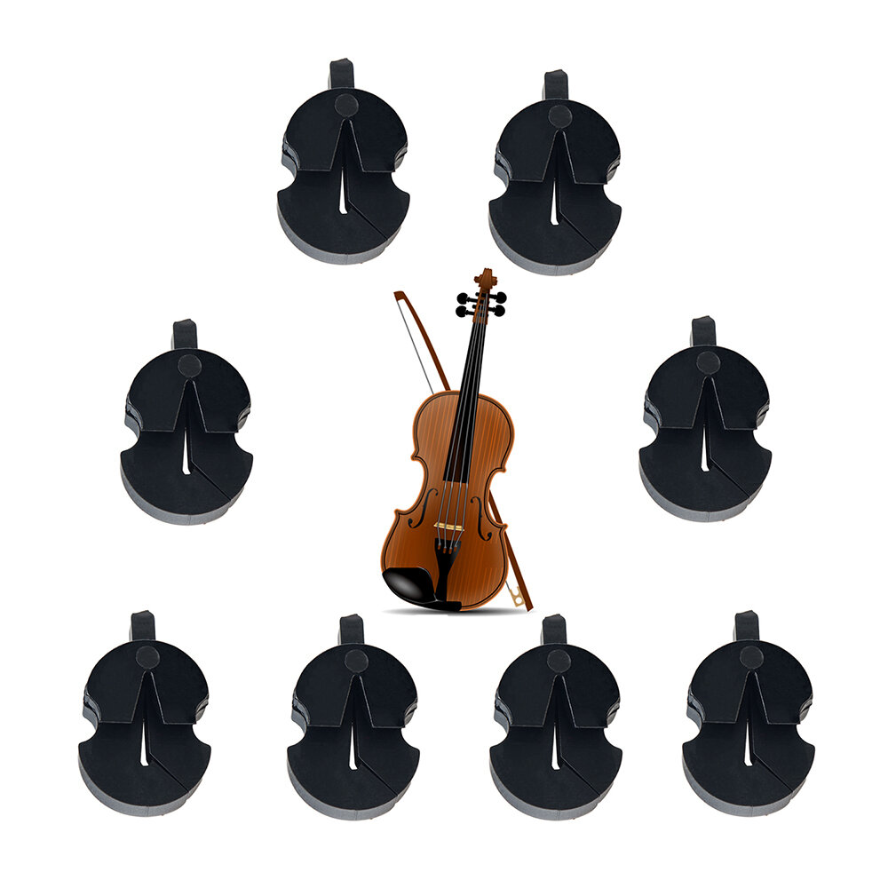 8Pcs Black Violin Rubber Silencer Violin Mute Violin Mute Silencer