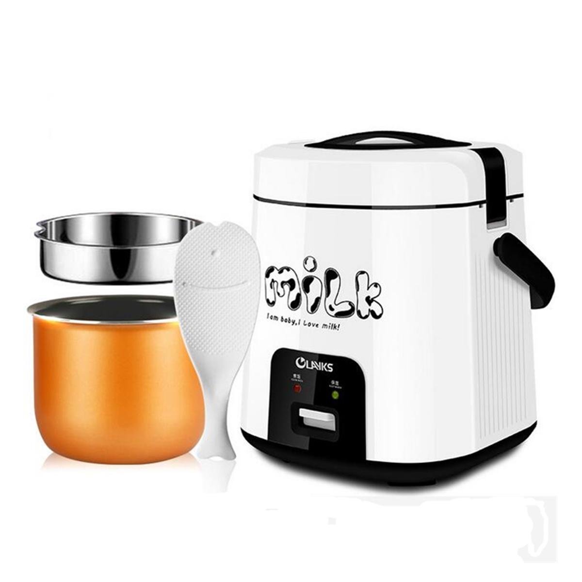 1.8L 300W 2-3 People Portable Mini Electric Rice Cooker Nonstick Cooking Pot 220V Camping Picnic