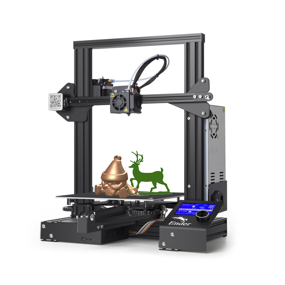 Creality 3D® 　Ender-3　Vスロット Prusa I3 　DIY 3Dプリンタ キット　220x220x250mm 印刷 サイズ