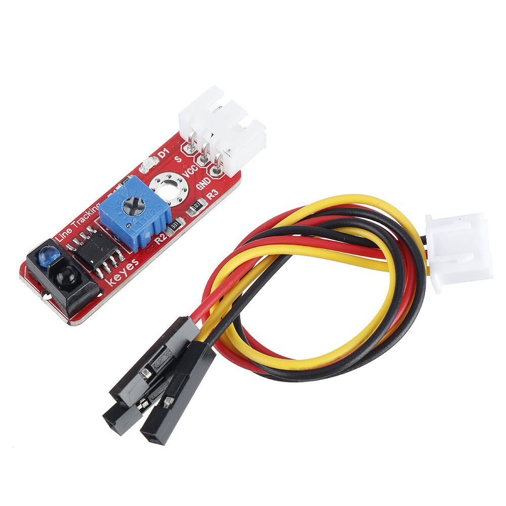 3Pcs Keyes Brick Grayscale Sensor(Pad hole) Anti-reverse Plug White Terminal TCRT5000 Sensor Module