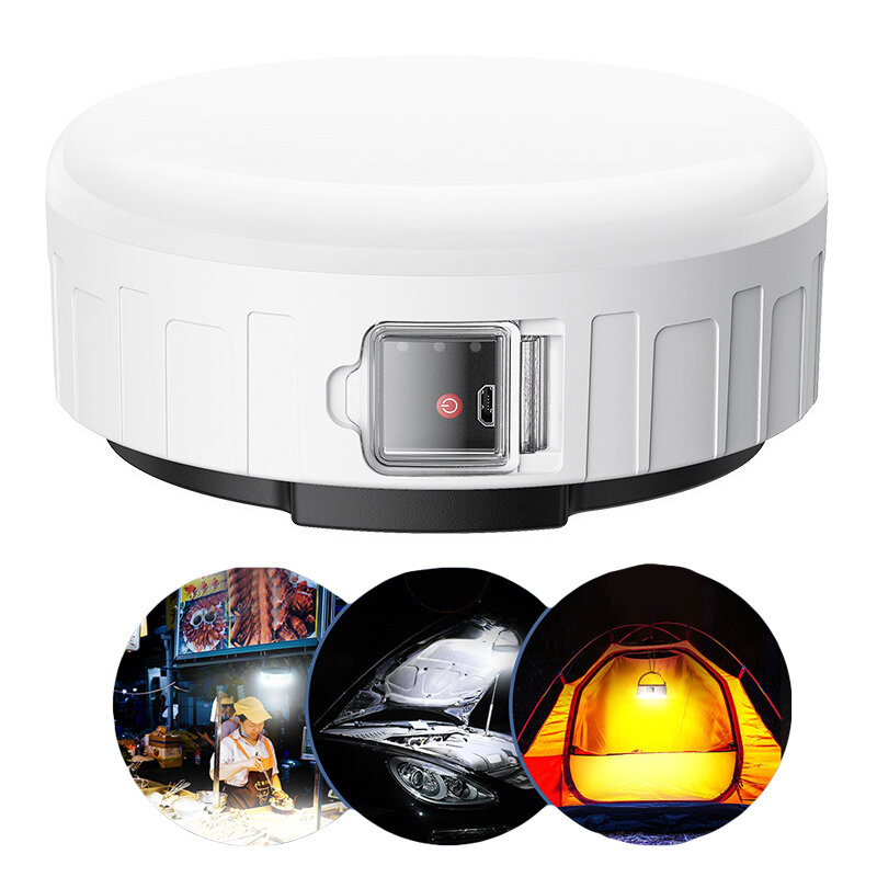 XANES® Outdoor wasserdichte Notfallbirne 3 Modi LED Camping Lampe USB-Ladung Hängende Arbeitsleuchte Nachtmarktlicht