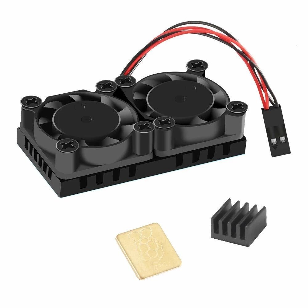 Raspberry Pi 4 Model B Dual Fan with Heat Sink Ultimate Double Cooling Fans for Raspberry Pi 4B/3B+