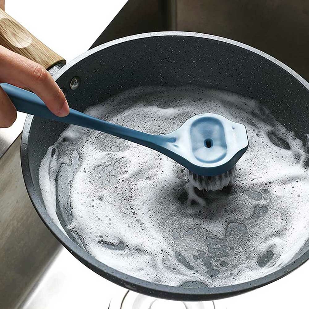 Non-Stick Huishoudelijke Opknoping Pot Borstel Olie Wasborstel Pot Kom Reiniger voor Keuken Schoonma