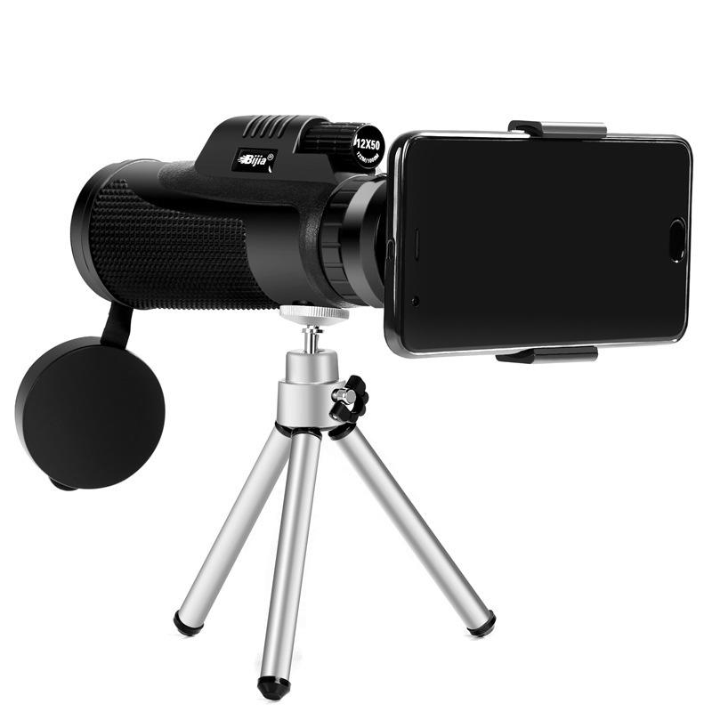 12x50 Monocular Waterproof Camping Telescope HD Optic Zoom Lens Bird Watching With Tripod