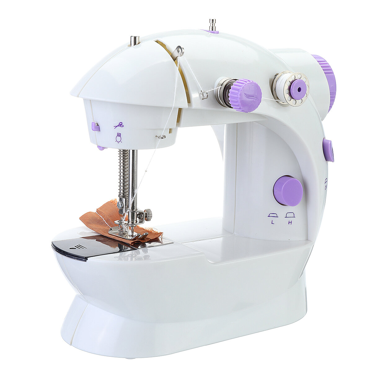 Draagbare naaimachine Mini met lampdraadsnijder Uitschuiftafel Elektrische naaimachines DIY borduurm