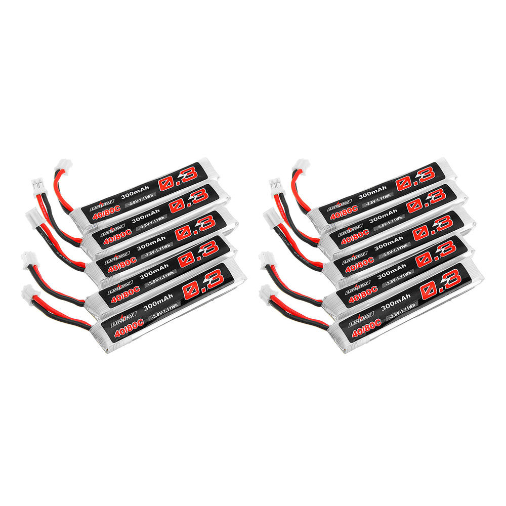 10 Stks URUAV 3.8 V 300 mAh 40/80 C 1S HV 4.35 V PH2.0 Lipo Batterij voor Eachine TRASHCAN Snapper6 
