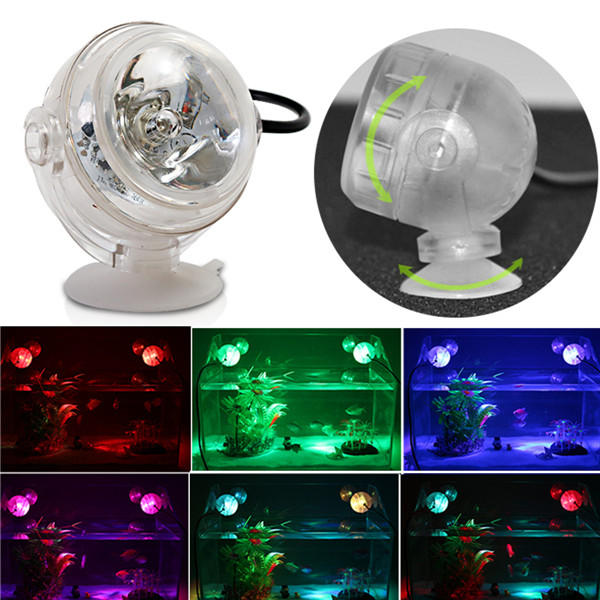 1W LED Kleurrijke Dompelbare Fish Tank Light Waterproof Decoration Light