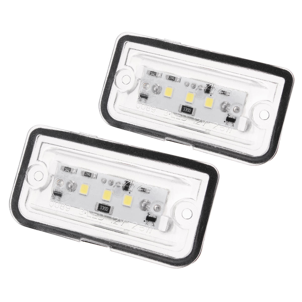 2Pcs 3SMD LED License Plate Lights for Mercedes CLK280 500 W209 C209 02-09