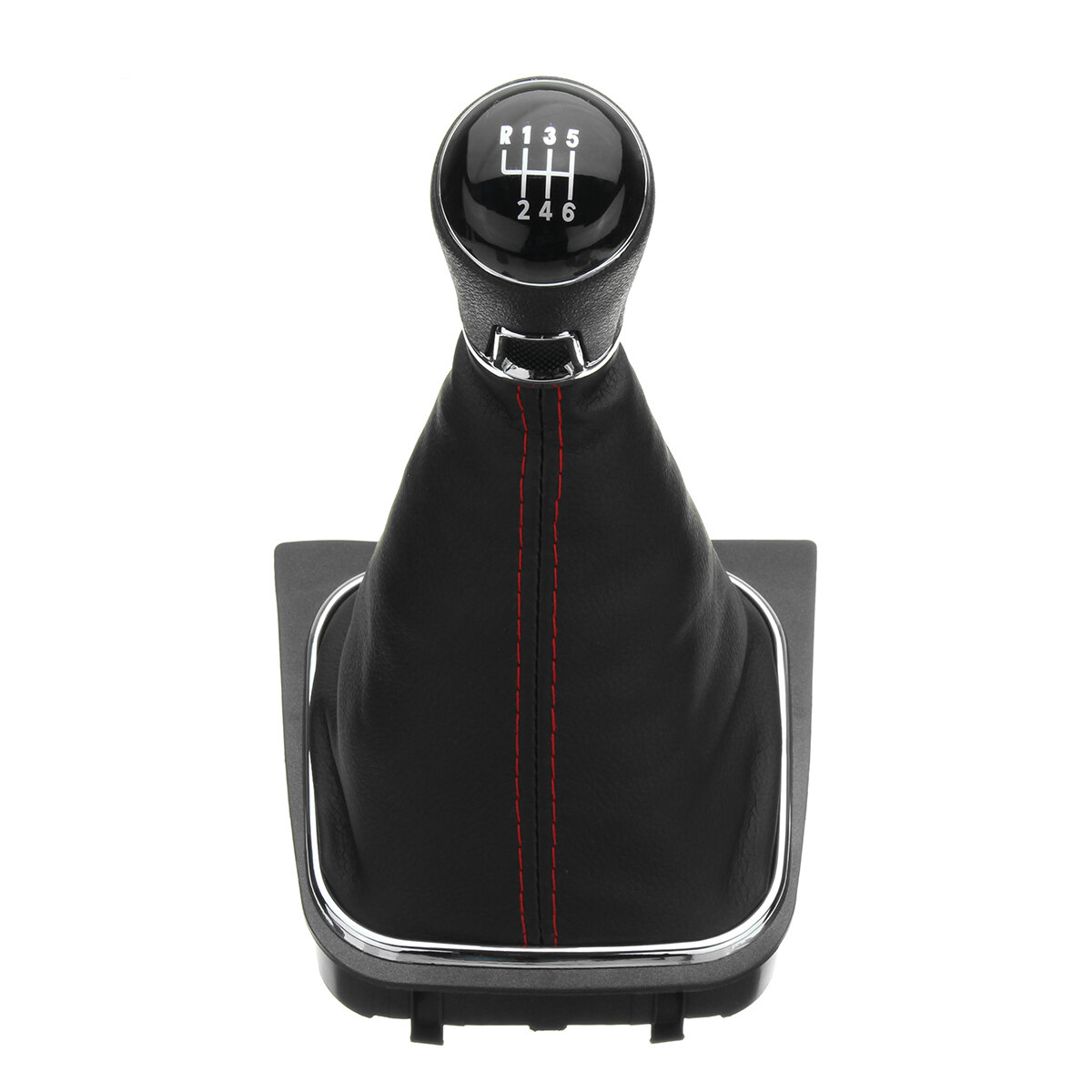 6 Speed Gear Shift Knob Shifter 11mm Inner PU Leather Boot Gaitor Cover For VW Golf 5 6
