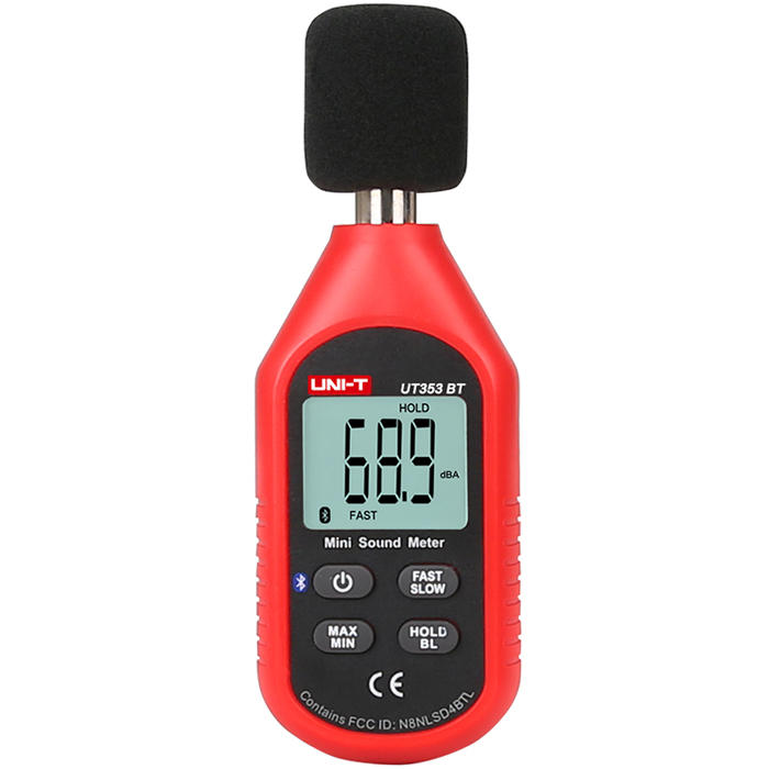 UNI-TUT353BTBluetooth-geluidsmeterDigitaleruis-tester30-130dB Decibel Monitoring geluidsni