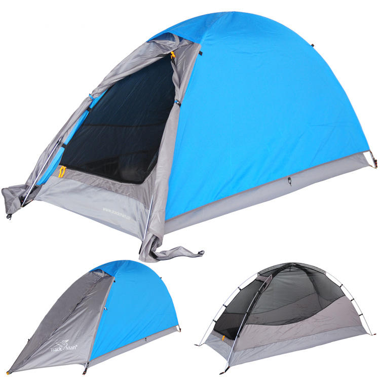 Trackman TM120601 tente de camping 1-2 personnes doubles couches coupe-vent imperméable tentes de pique-nique en plein air