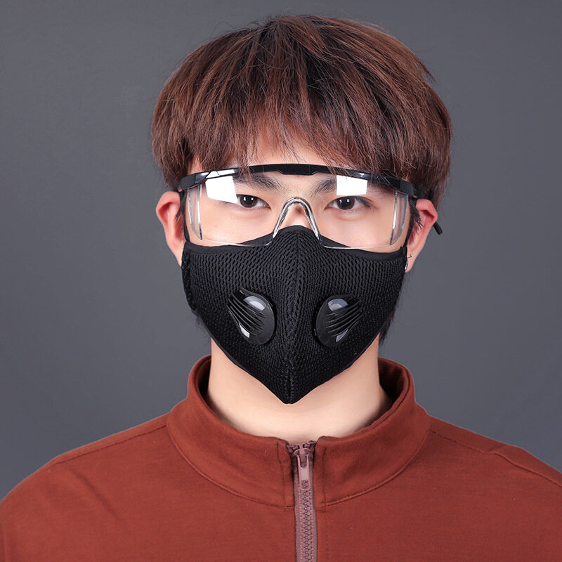 BIKIGHT Unisex Dustproof Cycling Face Mask Breathable Activated Carbon Respirator Mask For Cycling Running
