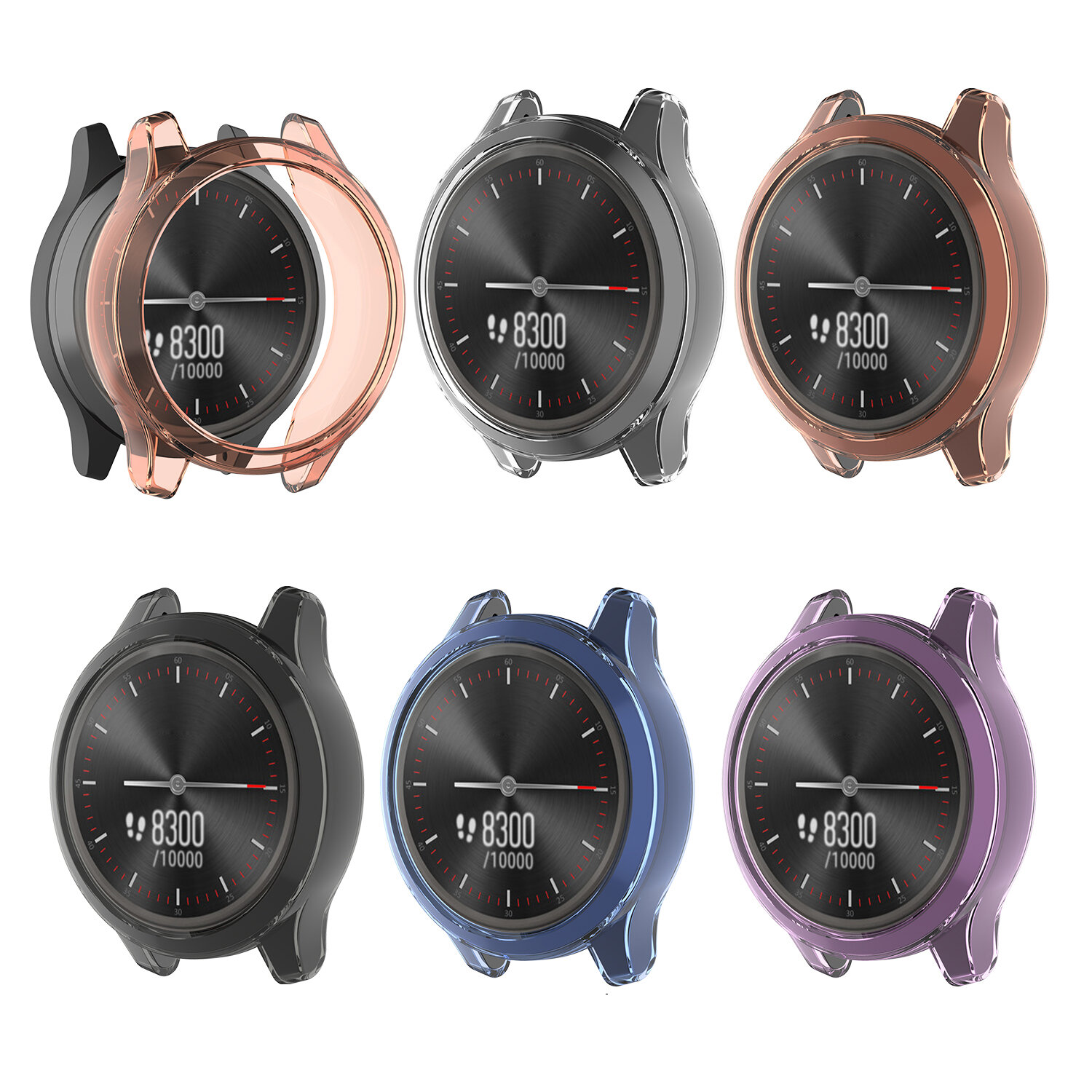 Bakeey Anti-kras Schokbestendig Transparant Soft TPU Horlogekast Cover voor Garmin Vivomove 3 / Garm