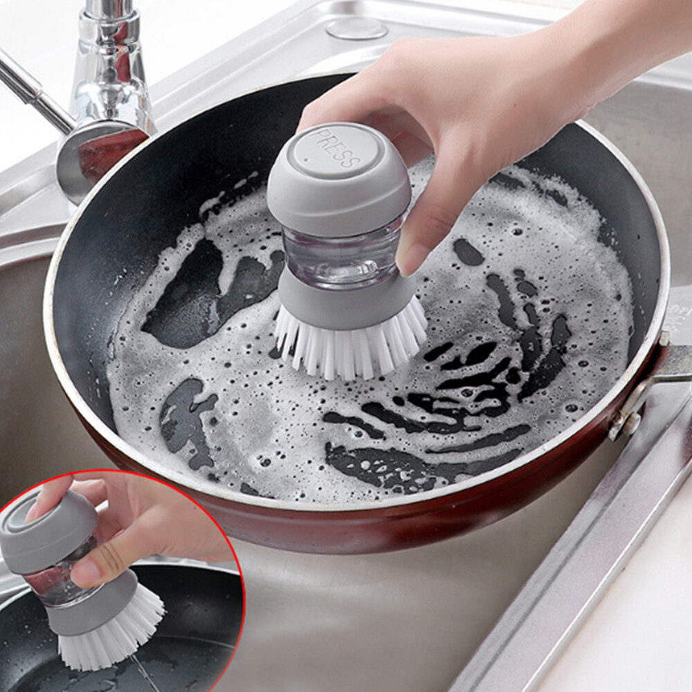 

Household Kitchen Washing Utensils Pot Dish Brush with Liquid Washing Soap Dispenser Pot Brush Dish Brushes Cleaning Too