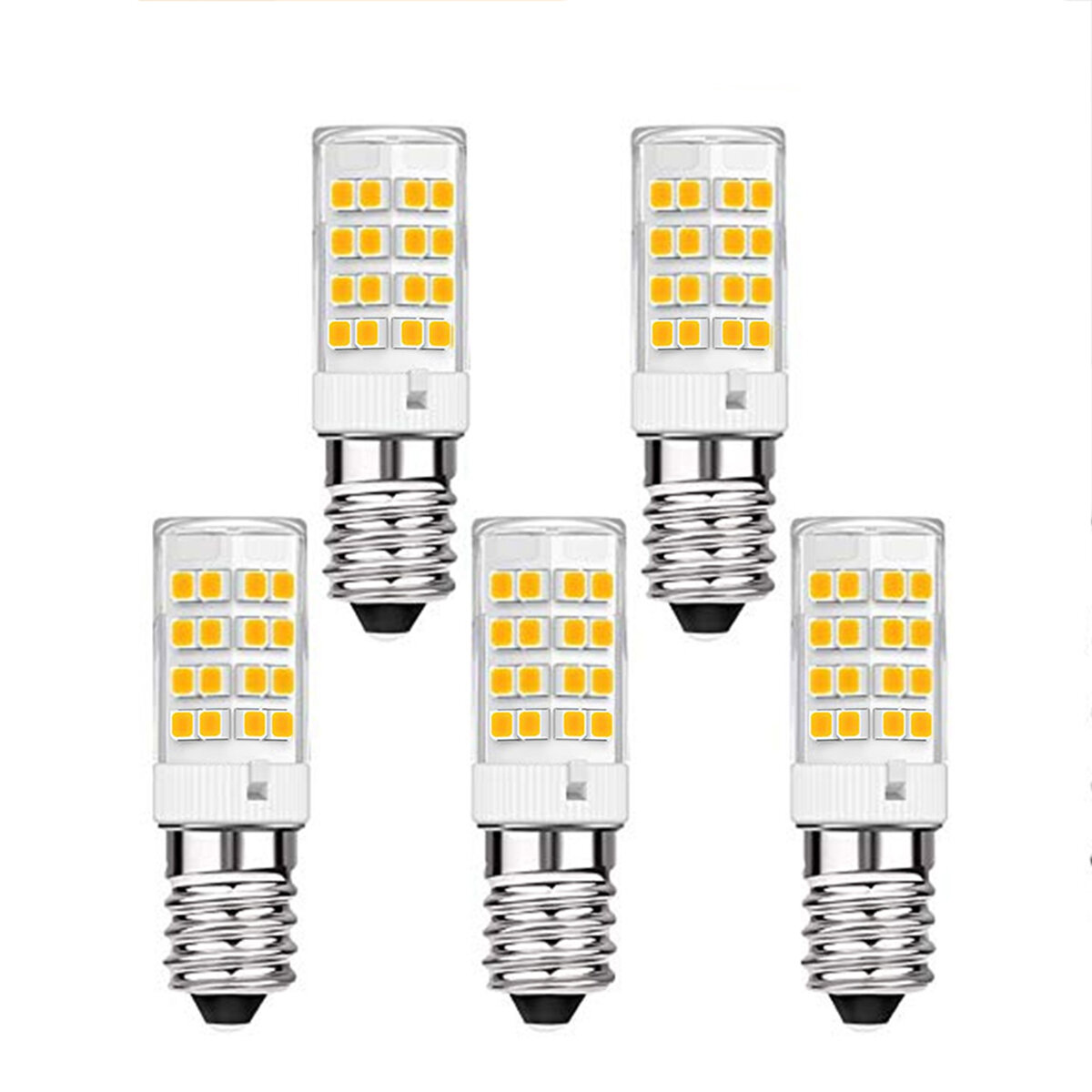 

5 Pack E14 LED Bulb 5W 450lm Warm White 3000K Replace for 40W Halogen Incandescent Bulb 220-240V 360 ° Angle 33 SMD LEDs