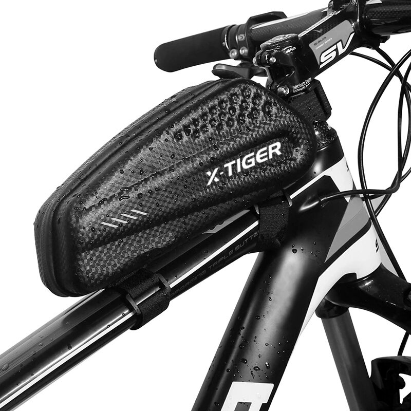 X-TIGER EX Fietsframetas 1L Waterdichte fietstas 3D EVA Shell-etui Fietstas Voorbuistas Fietsaccesso