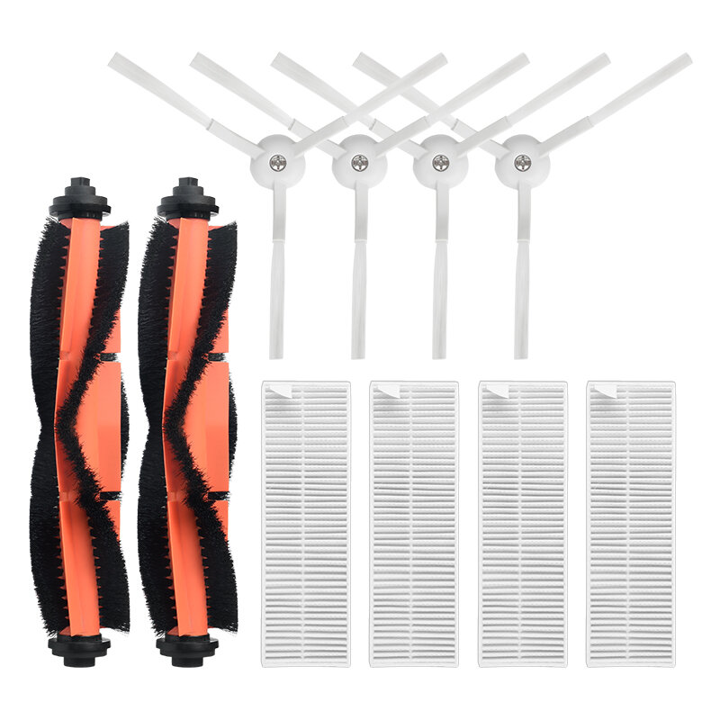 10pcs Replacements for Xiaomi Mijia G1 Vacuum Cleaner Parts Accessories Main Brushes*2 Side Brushes*