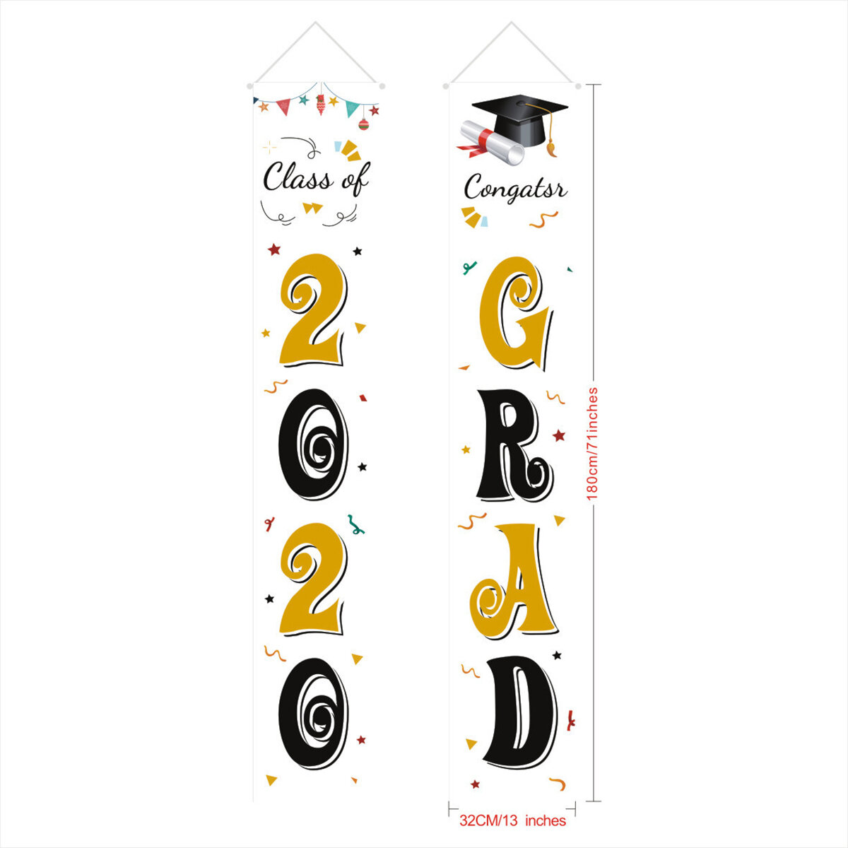 Wterproof Graduation Banner Door Curtain Dormitory Couplet Sticker voor Graduationing Ceremony